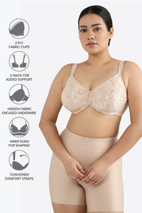 Wacoal Single Layered Wired Full Coverage Super Support Bra - Naturally Nude — thumbnail 6